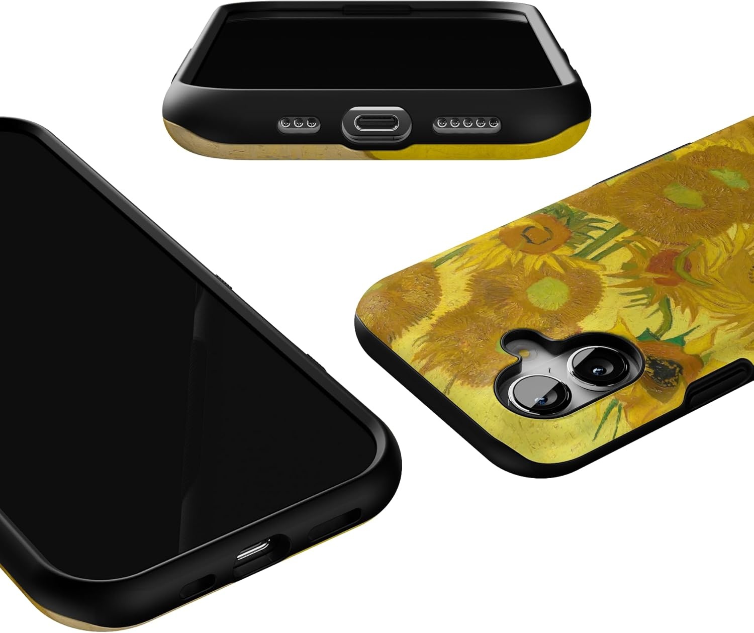 image:imageCasely iPhone 17 Case Scribble Me that Crayola Rainbow Pencil Compatible with MagSafe Classic Ultra Thin DesignVan Gogh Museum Sunflowers Floral