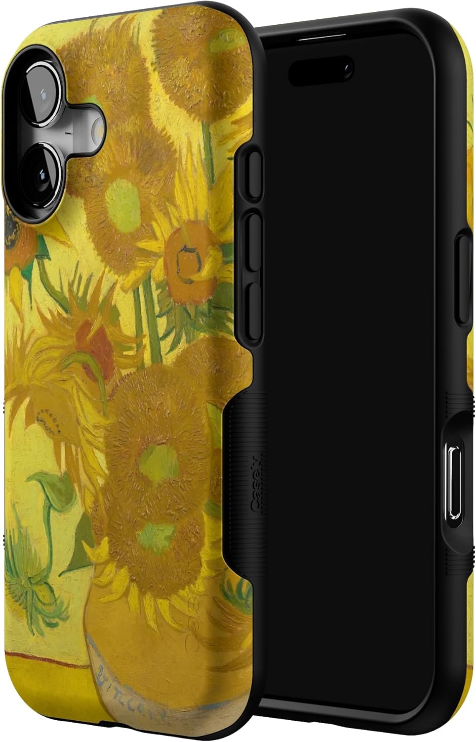 image:imageCasely iPhone 17 Case Scribble Me that Crayola Rainbow Pencil Compatible with MagSafe Classic Ultra Thin DesignVan Gogh Museum Sunflowers Floral
