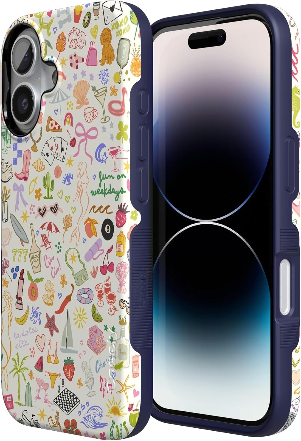 image:imageCasely iPhone 17 Case Starfish Wishes Coral Pink Shimmer Bold Protective Design MagSafe Compatible DesignAll the Fun Things Fun on Weekdays