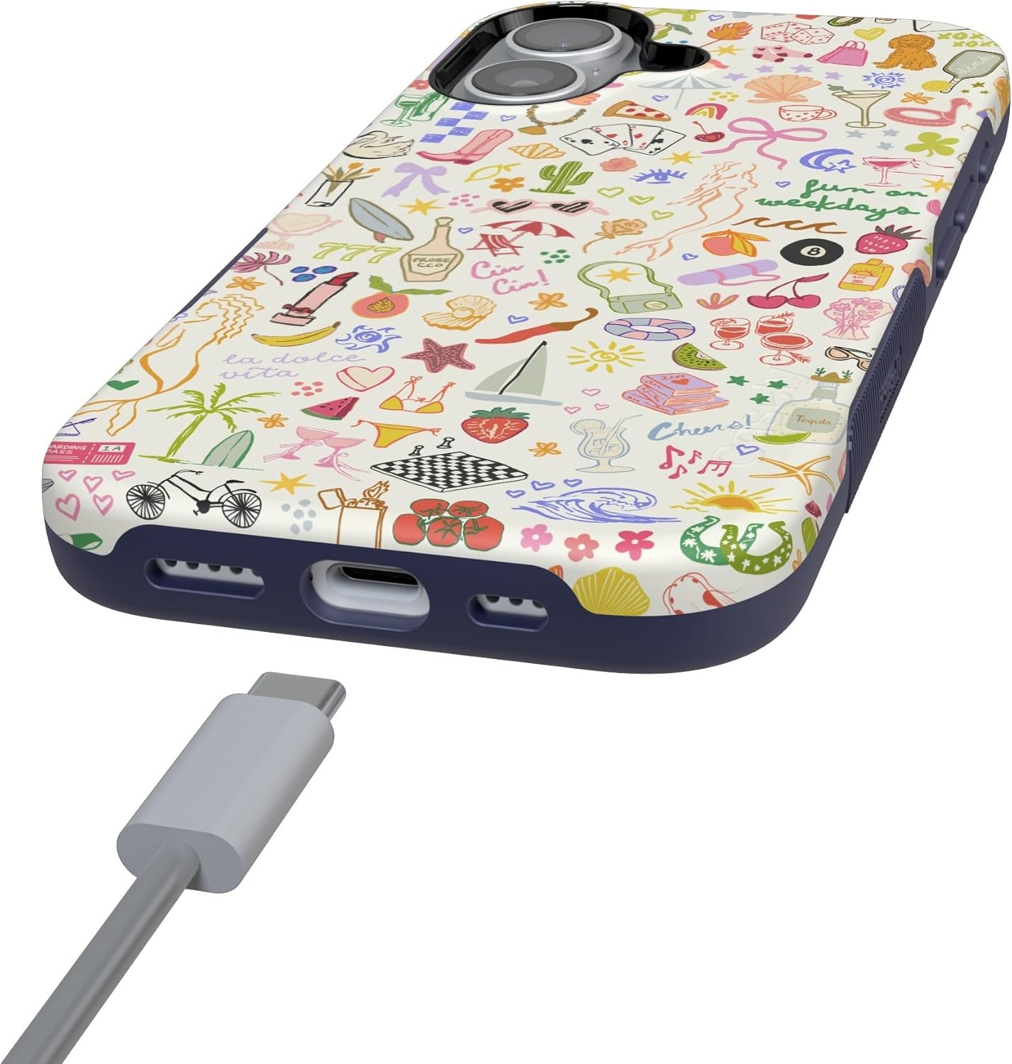 image:imageCasely iPhone 17 Case Starfish Wishes Coral Pink Shimmer Bold Protective Design MagSafe Compatible DesignAll the Fun Things Fun on Weekdays