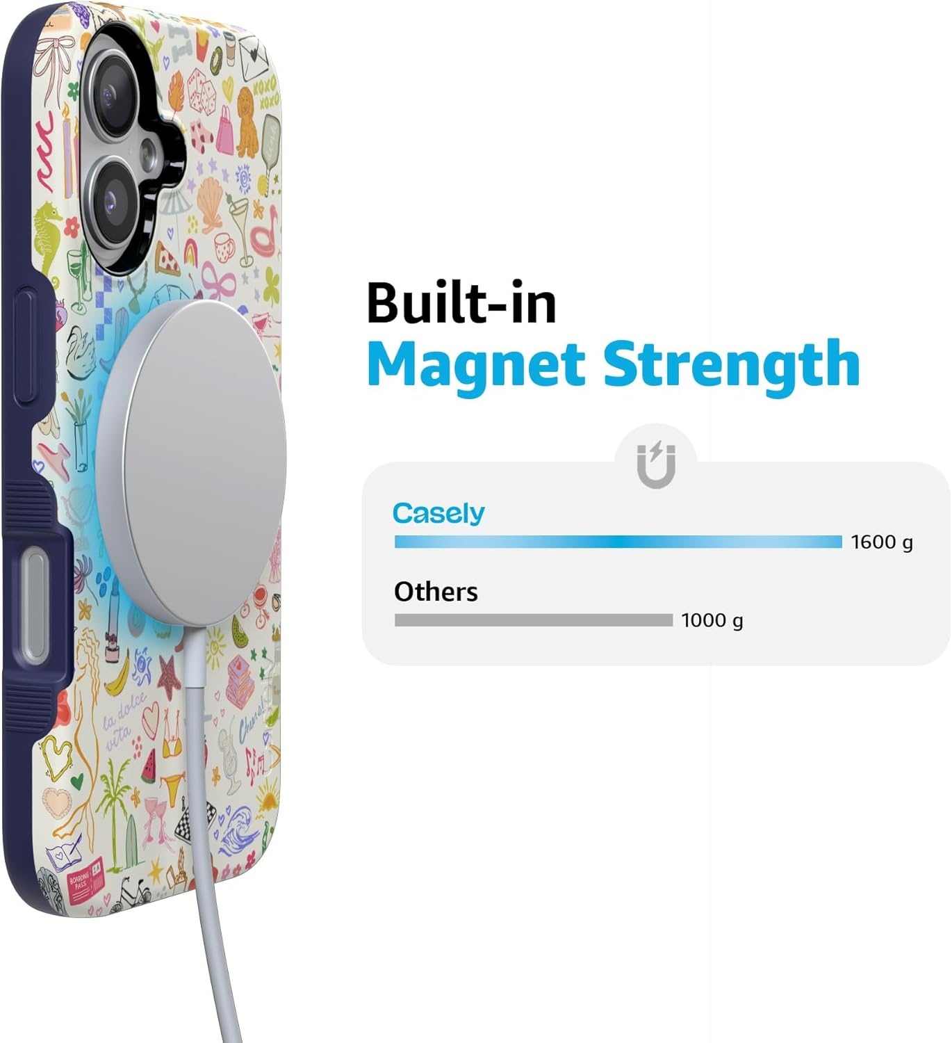 image:imageCasely iPhone 17 Case Starfish Wishes Coral Pink Shimmer Bold Protective Design MagSafe Compatible DesignAll the Fun Things Fun on Weekdays