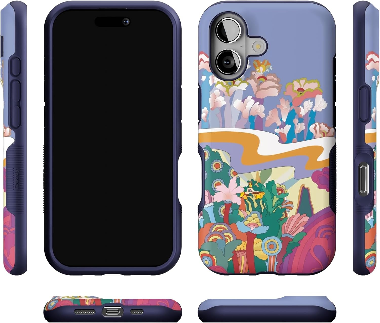 image:imageCasely iPhone 17 Case Starfish Wishes Coral Pink Shimmer Bold Protective Design MagSafe Compatible DesignBeneath the Waves The Beatles Yellow Submarine
