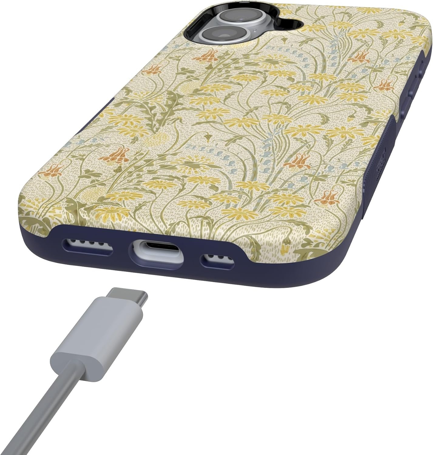 image:imageCasely iPhone 17 Case Starfish Wishes Coral Pink Shimmer Bold Protective Design MagSafe Compatible DesignBoho Blooms Golden Floral