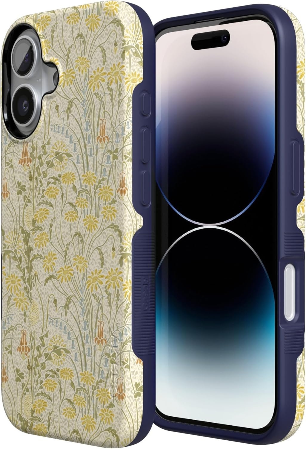 image:imageCasely iPhone 17 Case Starfish Wishes Coral Pink Shimmer Bold Protective Design MagSafe Compatible DesignBoho Blooms Golden Floral