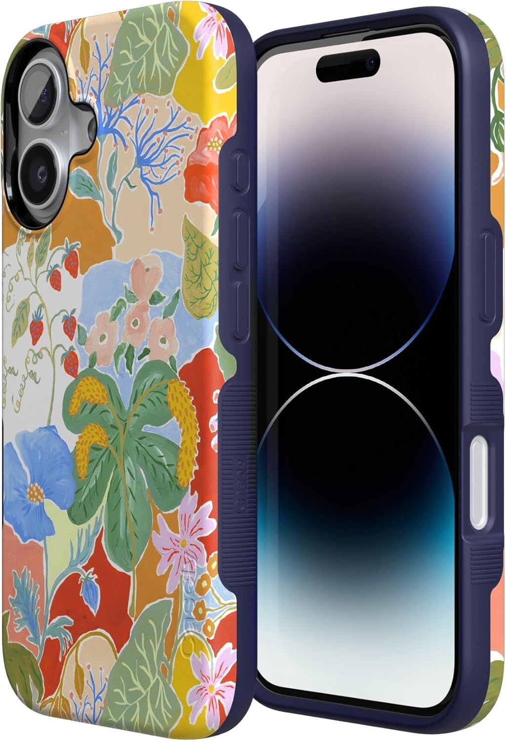 image:imageCasely iPhone 17 Case Starfish Wishes Coral Pink Shimmer Bold Protective Design MagSafe Compatible DesignBotanical Blooms Floral Patchwork