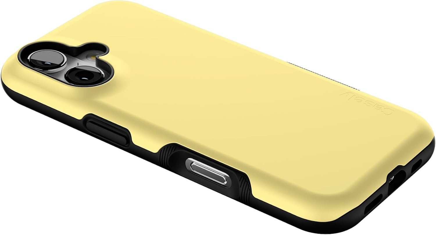 image:imageCasely iPhone 17 Case Starfish Wishes Coral Pink Shimmer Bold Protective Design MagSafe Compatible DesignButter Me Up Butter Yellow