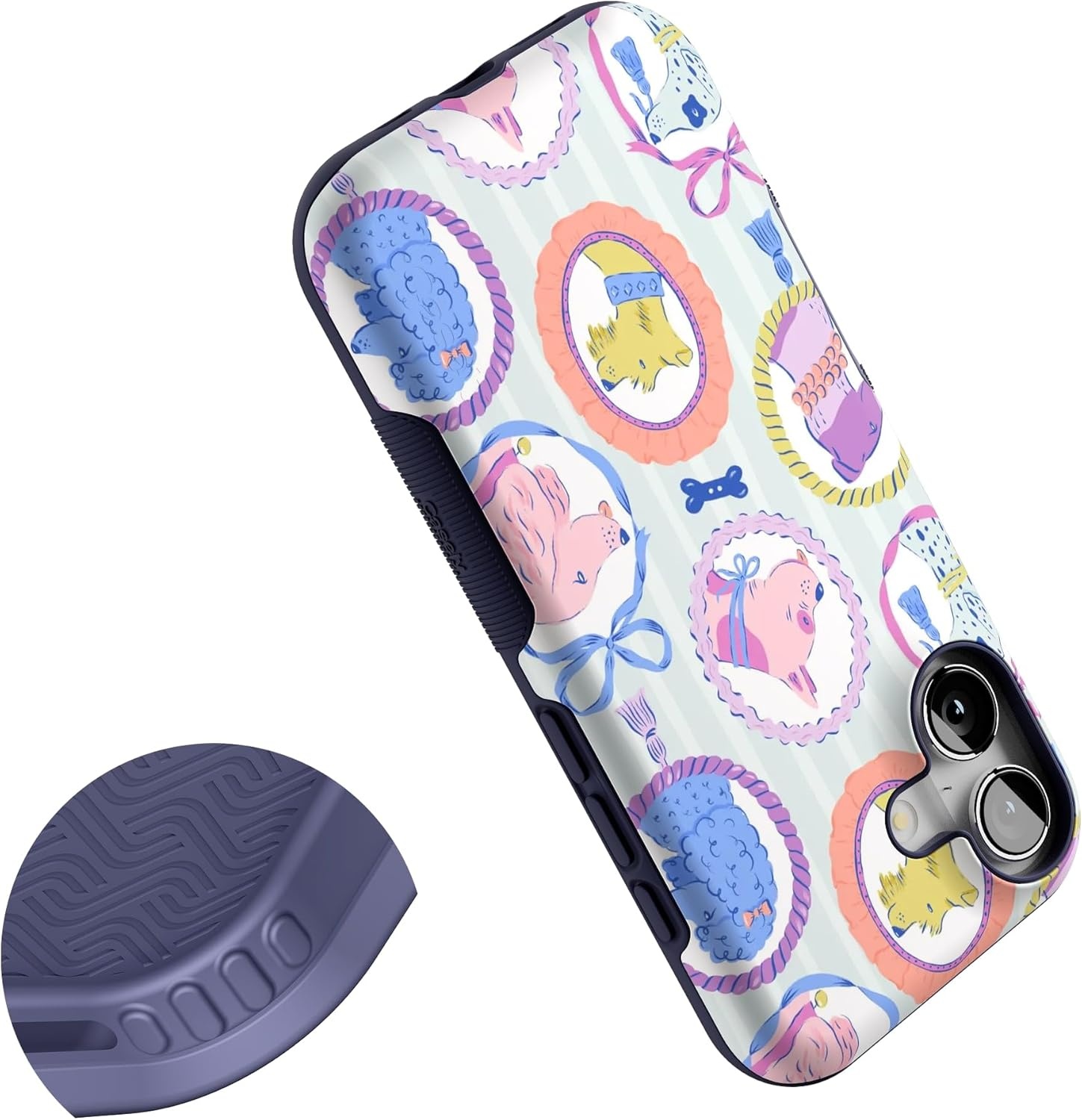 image:imageCasely iPhone 17 Case Starfish Wishes Coral Pink Shimmer Bold Protective Design MagSafe Compatible DesignChateau Pups French Dog
