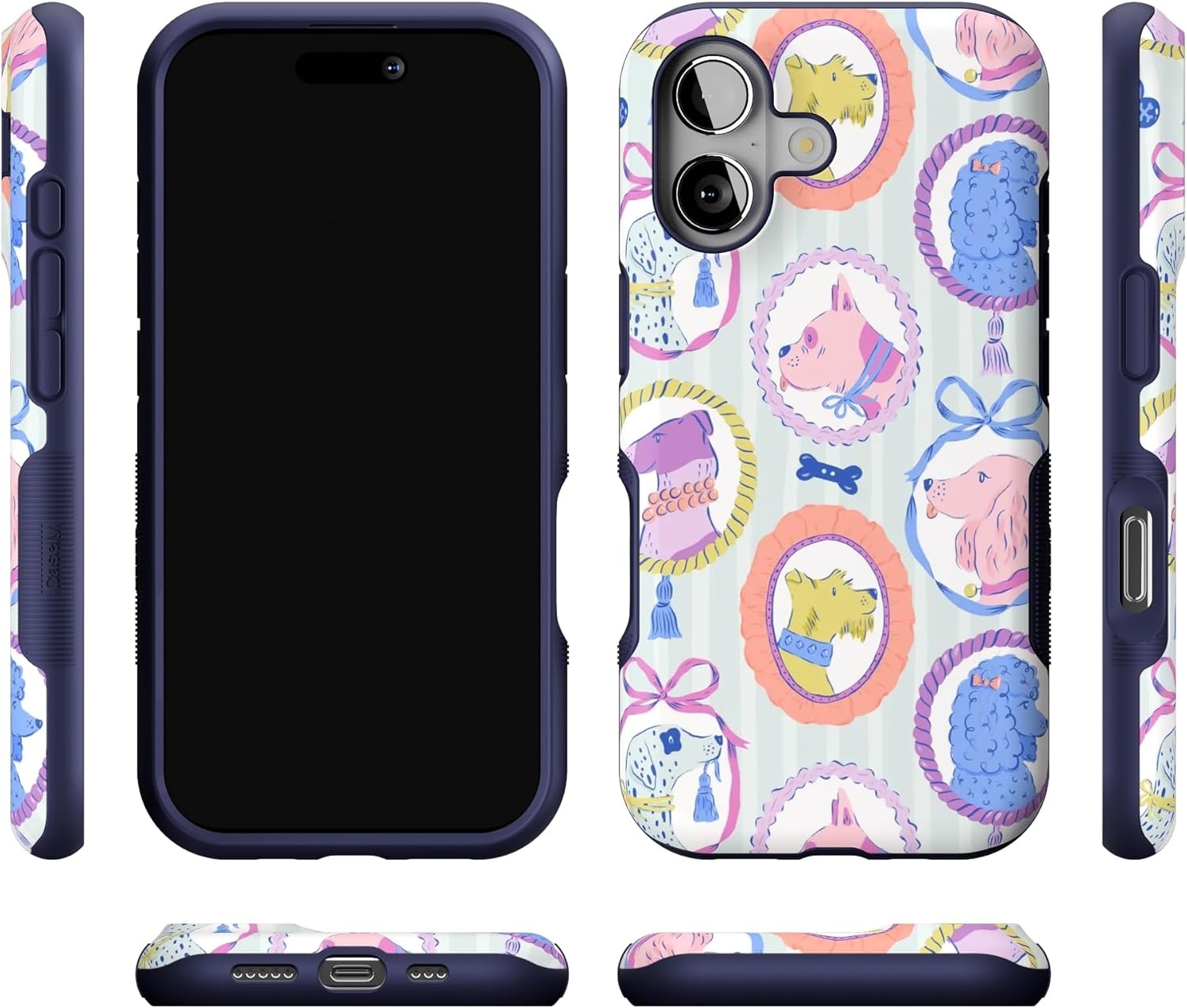 image:imageCasely iPhone 17 Case Starfish Wishes Coral Pink Shimmer Bold Protective Design MagSafe Compatible DesignChateau Pups French Dog