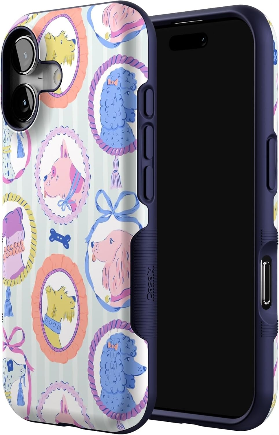 image:imageCasely iPhone 17 Case Starfish Wishes Coral Pink Shimmer Bold Protective Design MagSafe Compatible DesignChateau Pups French Dog