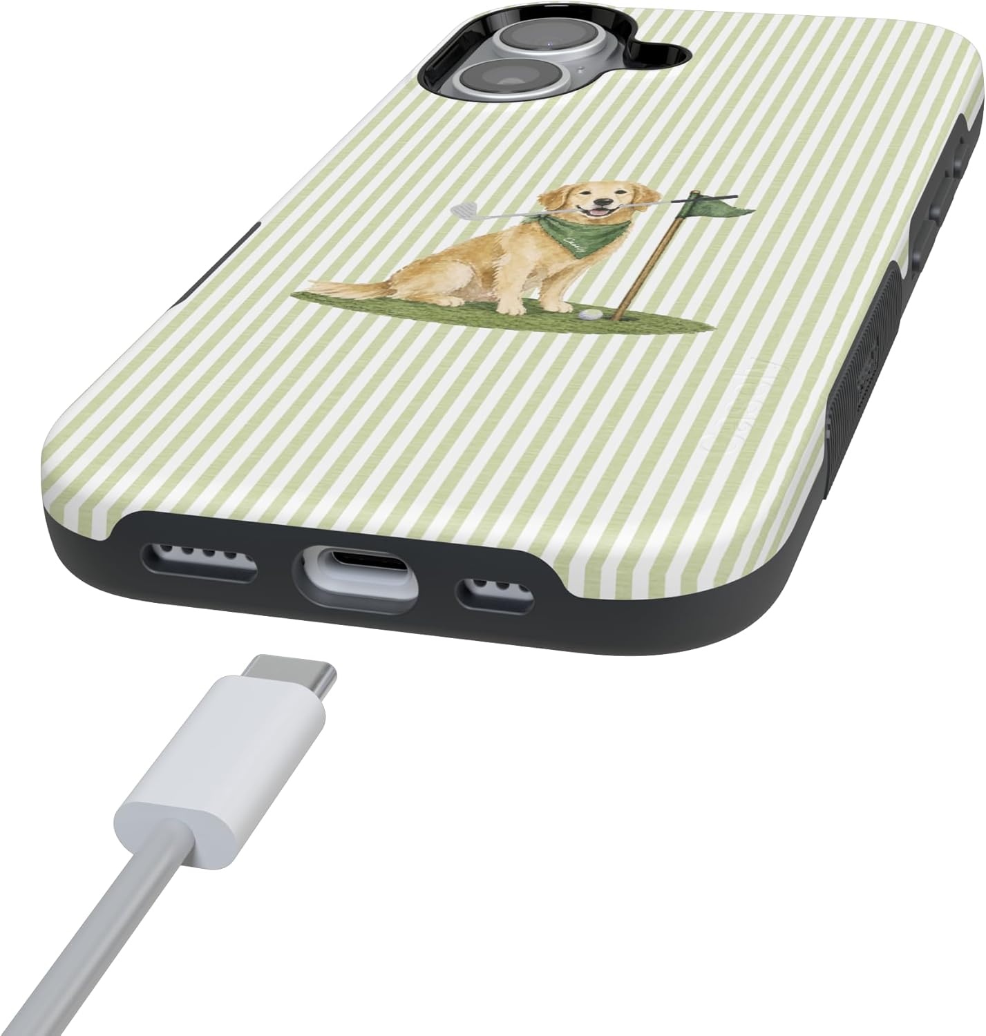 image:imageCasely iPhone 17 Case Starfish Wishes Coral Pink Shimmer Bold Protective Design MagSafe Compatible DesignClubhouse Golden on the Green