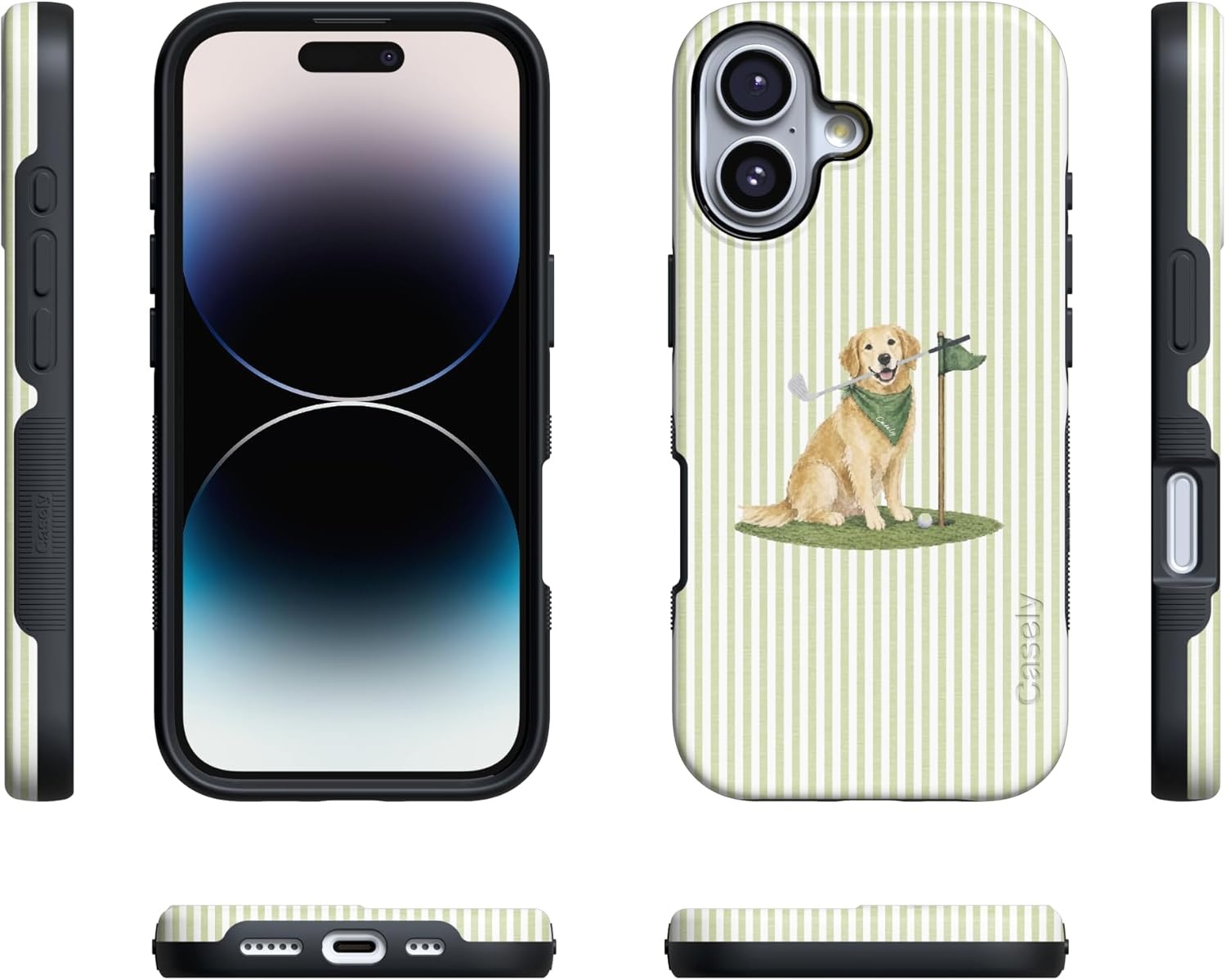 image:imageCasely iPhone 17 Case Starfish Wishes Coral Pink Shimmer Bold Protective Design MagSafe Compatible DesignClubhouse Golden on the Green