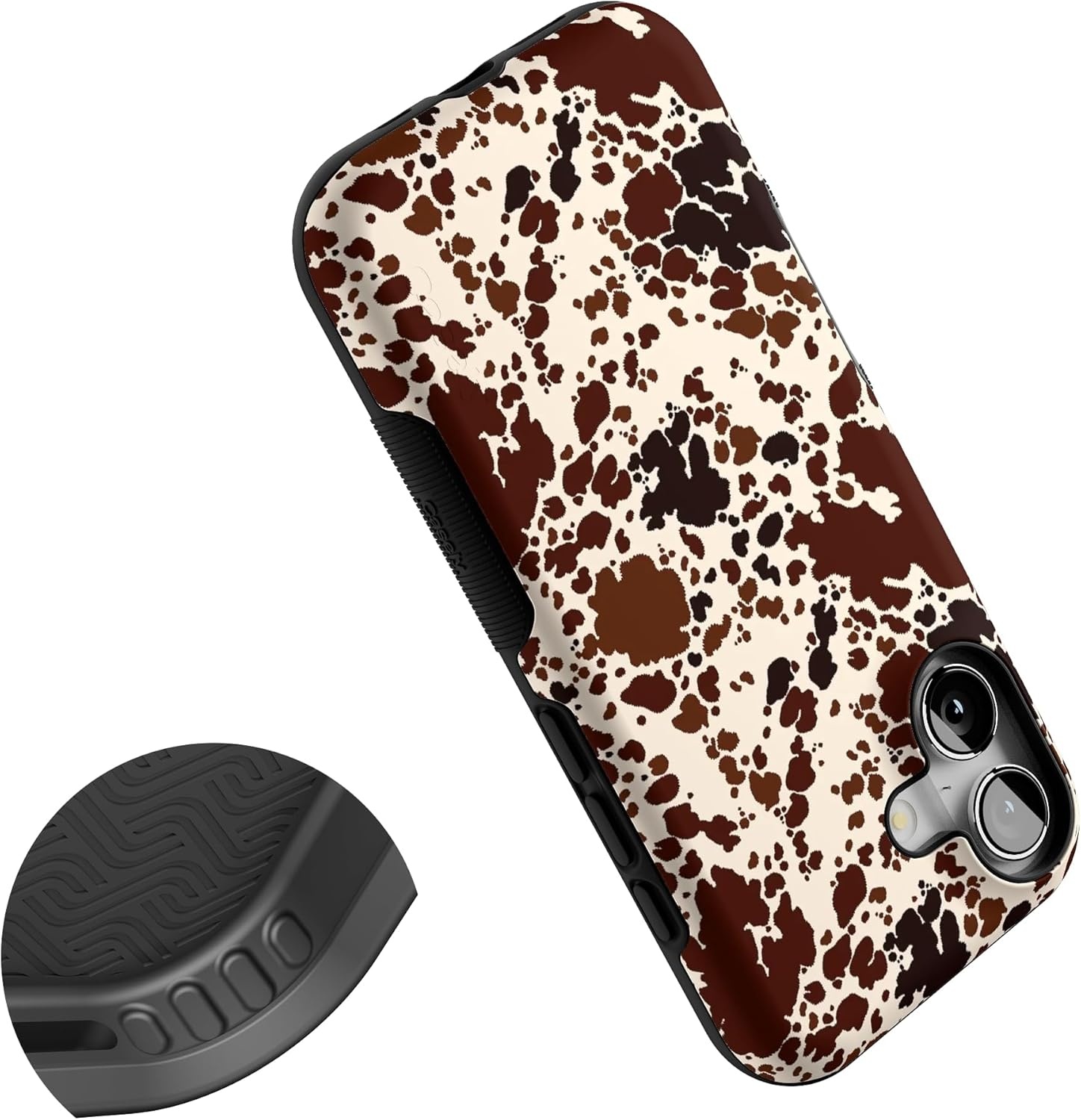 image:imageCasely iPhone 17 Case Starfish Wishes Coral Pink Shimmer Bold Protective Design MagSafe Compatible DesignCowgirl Envy Cow Print