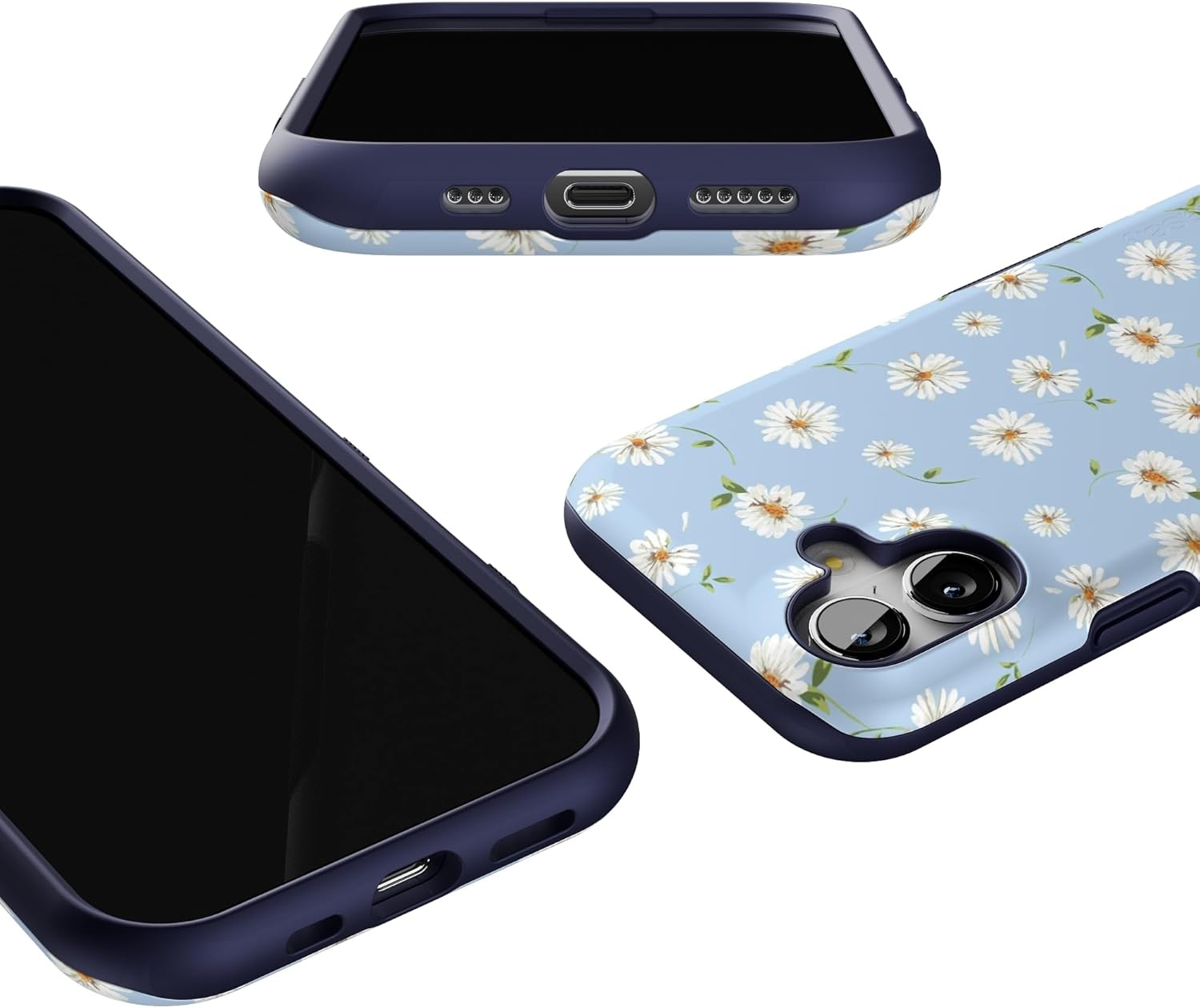 image:imageCasely iPhone 17 Case Starfish Wishes Coral Pink Shimmer Bold Protective Design MagSafe Compatible DesignDaisy Daydream Baby Blue Floral