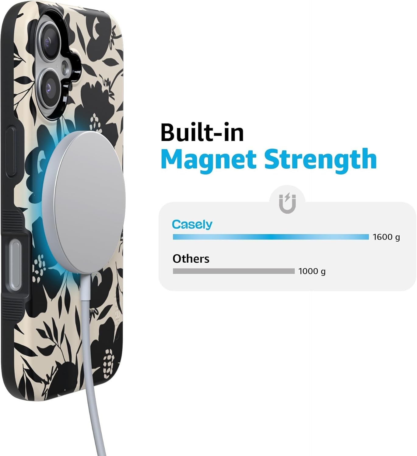 image:imageCasely iPhone 17 Case Starfish Wishes Coral Pink Shimmer Bold Protective Design MagSafe Compatible DesignDark Fantasy Contrast Floral