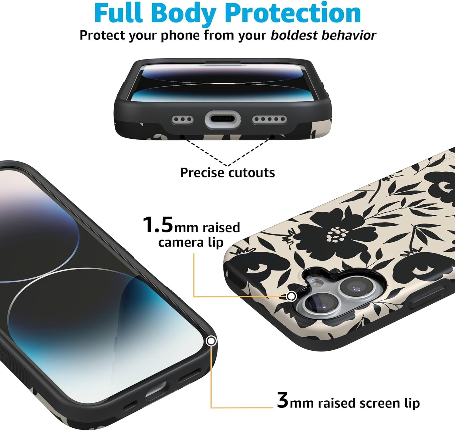 image:imageCasely iPhone 17 Case Starfish Wishes Coral Pink Shimmer Bold Protective Design MagSafe Compatible DesignDark Fantasy Contrast Floral