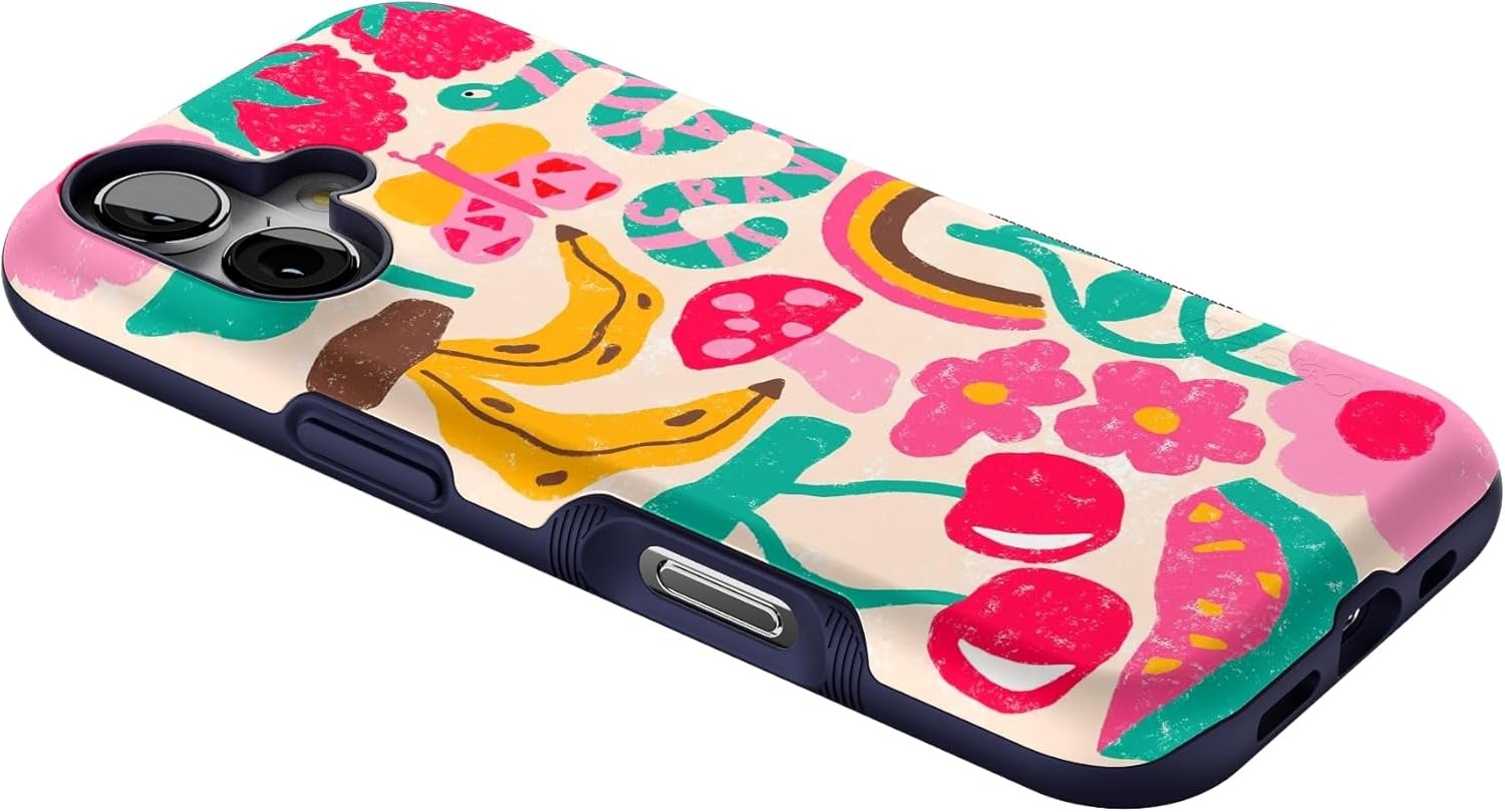 image:imageCasely iPhone 17 Case Starfish Wishes Coral Pink Shimmer Bold Protective Design MagSafe Compatible DesignDoodle Bug Crayola Crayon