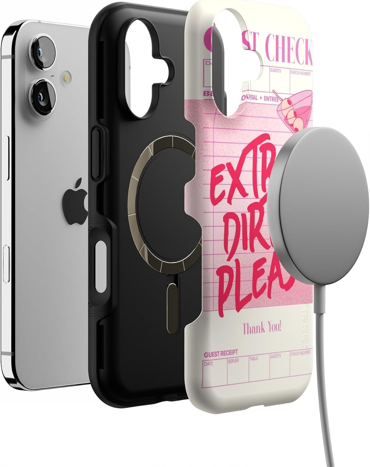 image:imageCasely iPhone 17 Case Starfish Wishes Coral Pink Shimmer Bold Protective Design MagSafe Compatible DesignExtra Dirty Please Fun on Weekdays