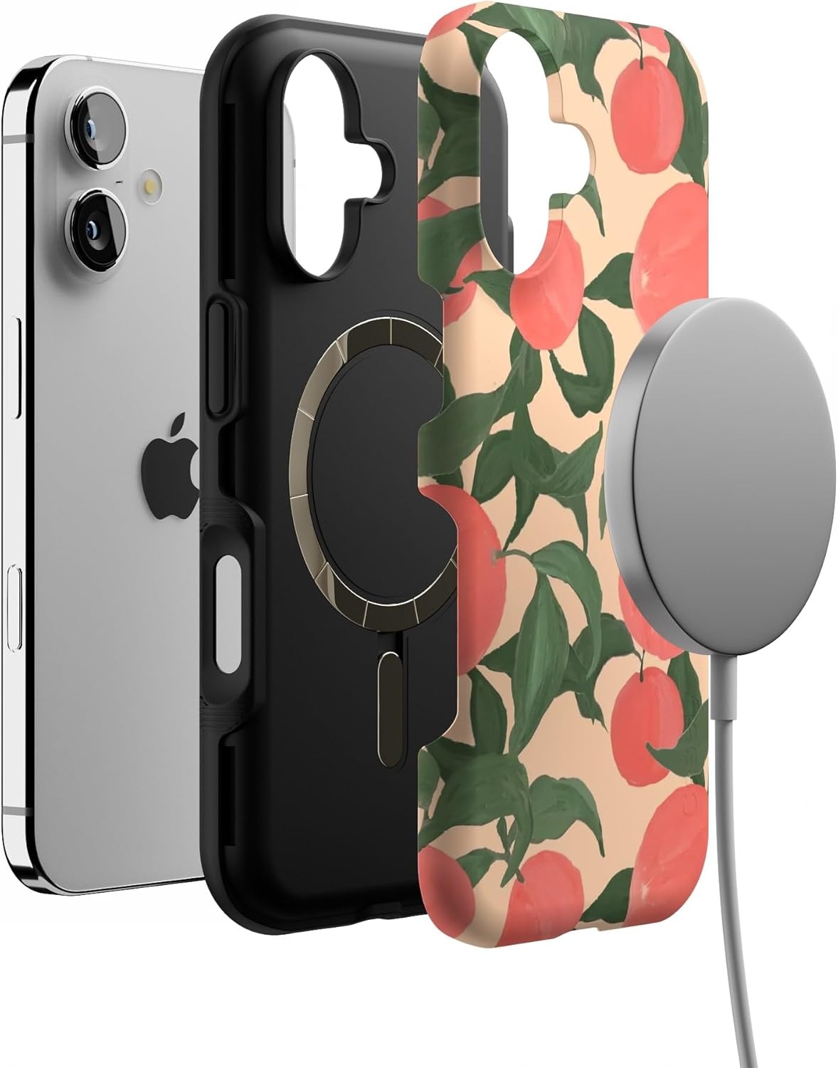 image:imageCasely iPhone 17 Case Starfish Wishes Coral Pink Shimmer Bold Protective Design MagSafe Compatible DesignFeeling Peachy Blush Vines