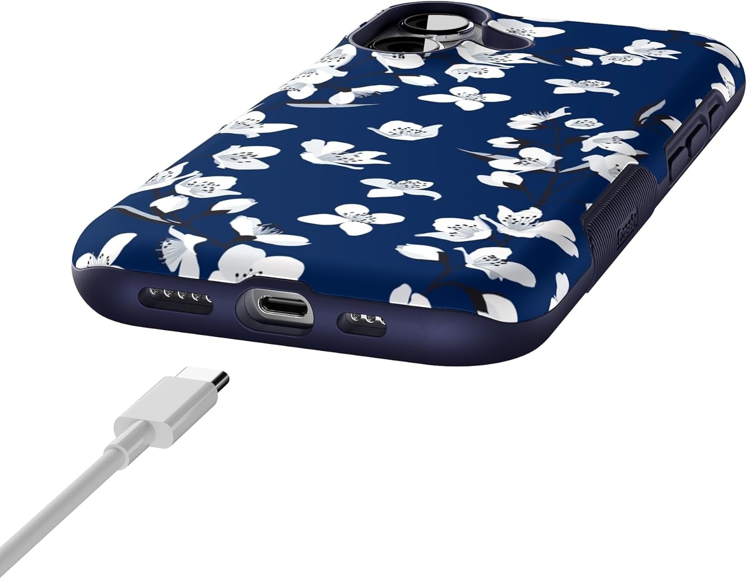 image:imageCasely iPhone 17 Case Starfish Wishes Coral Pink Shimmer Bold Protective Design MagSafe Compatible DesignFloral Forest Navy Cherry Blossom Floral