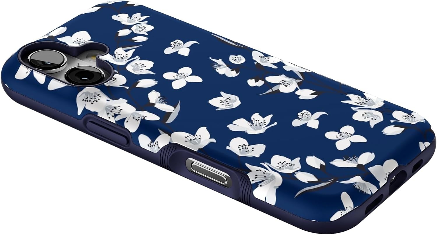 image:imageCasely iPhone 17 Case Starfish Wishes Coral Pink Shimmer Bold Protective Design MagSafe Compatible DesignFloral Forest Navy Cherry Blossom Floral
