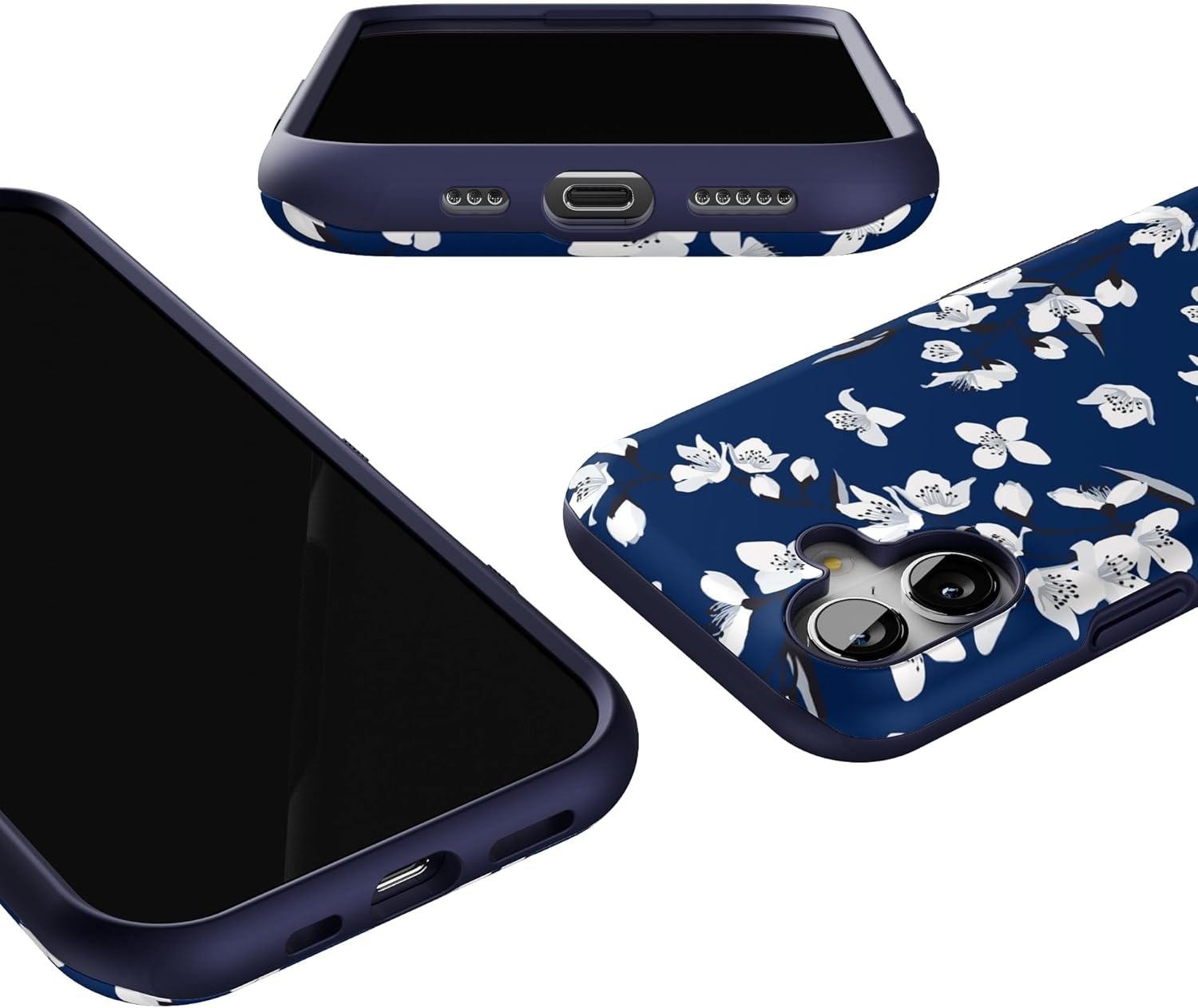image:imageCasely iPhone 17 Case Starfish Wishes Coral Pink Shimmer Bold Protective Design MagSafe Compatible DesignFloral Forest Navy Cherry Blossom Floral