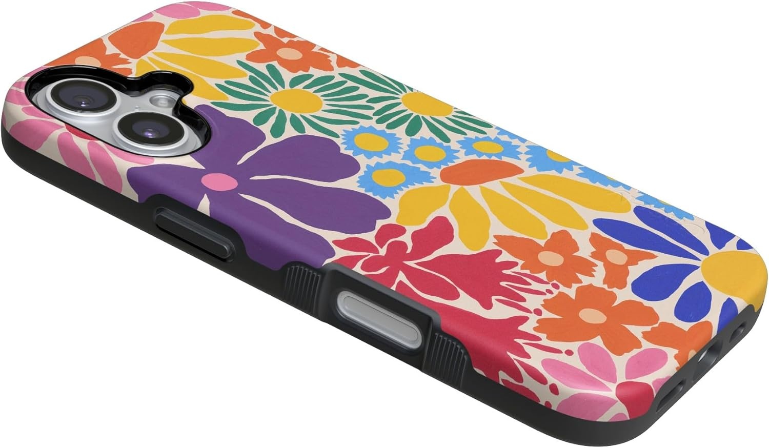 image:imageCasely iPhone 17 Case Starfish Wishes Coral Pink Shimmer Bold Protective Design MagSafe Compatible DesignFlower Patch MultiColor Floral