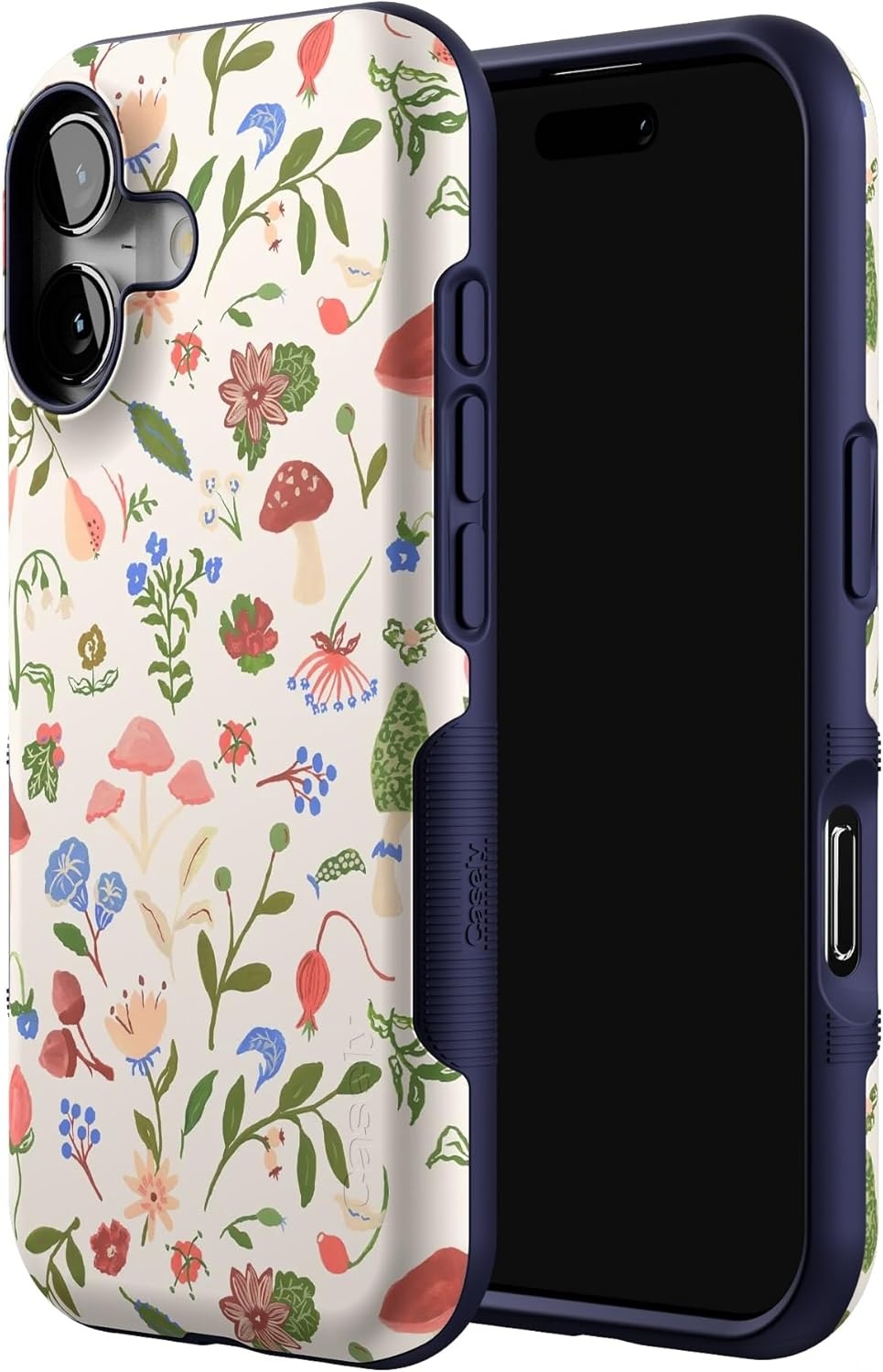 image:imageCasely iPhone 17 Case Starfish Wishes Coral Pink Shimmer Bold Protective Design MagSafe Compatible DesignGarden Party Mushroom Floral