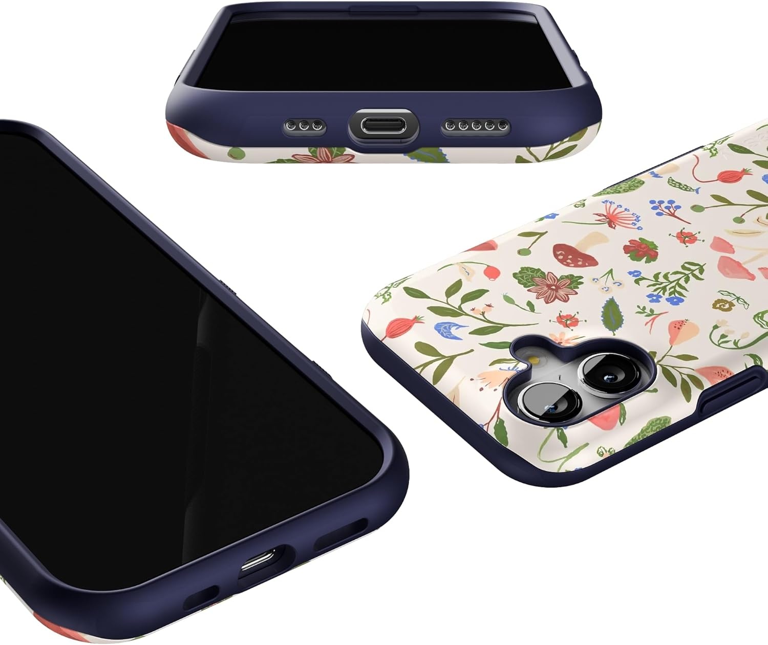 image:imageCasely iPhone 17 Case Starfish Wishes Coral Pink Shimmer Bold Protective Design MagSafe Compatible DesignGarden Party Mushroom Floral