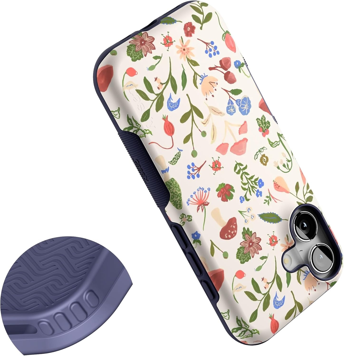 image:imageCasely iPhone 17 Case Starfish Wishes Coral Pink Shimmer Bold Protective Design MagSafe Compatible DesignGarden Party Mushroom Floral