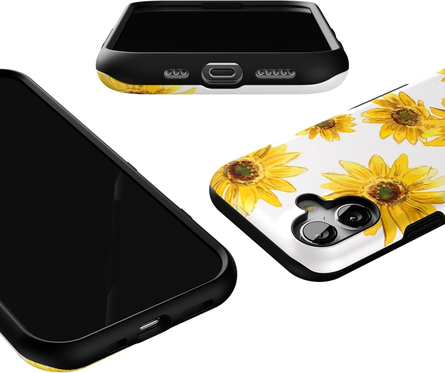 image:imageCasely iPhone 17 Case Starfish Wishes Coral Pink Shimmer Bold Protective Design MagSafe Compatible DesignGolden Garden Yellow Sunflower