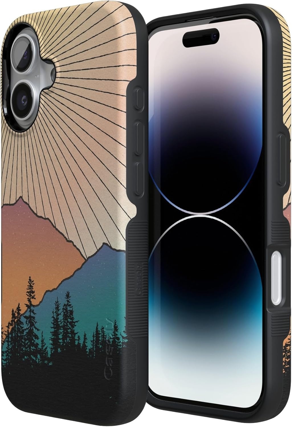 image:imageCasely iPhone 17 Case Starfish Wishes Coral Pink Shimmer Bold Protective Design MagSafe Compatible DesignGolden Hour Mountain Sunset