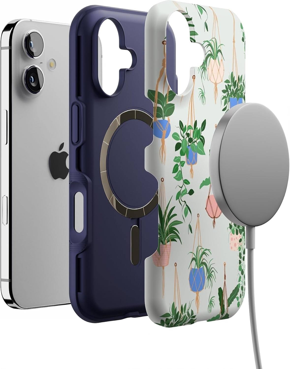 image:imageCasely iPhone 17 Case Starfish Wishes Coral Pink Shimmer Bold Protective Design MagSafe Compatible DesignHanging Around Potted Plants Floral