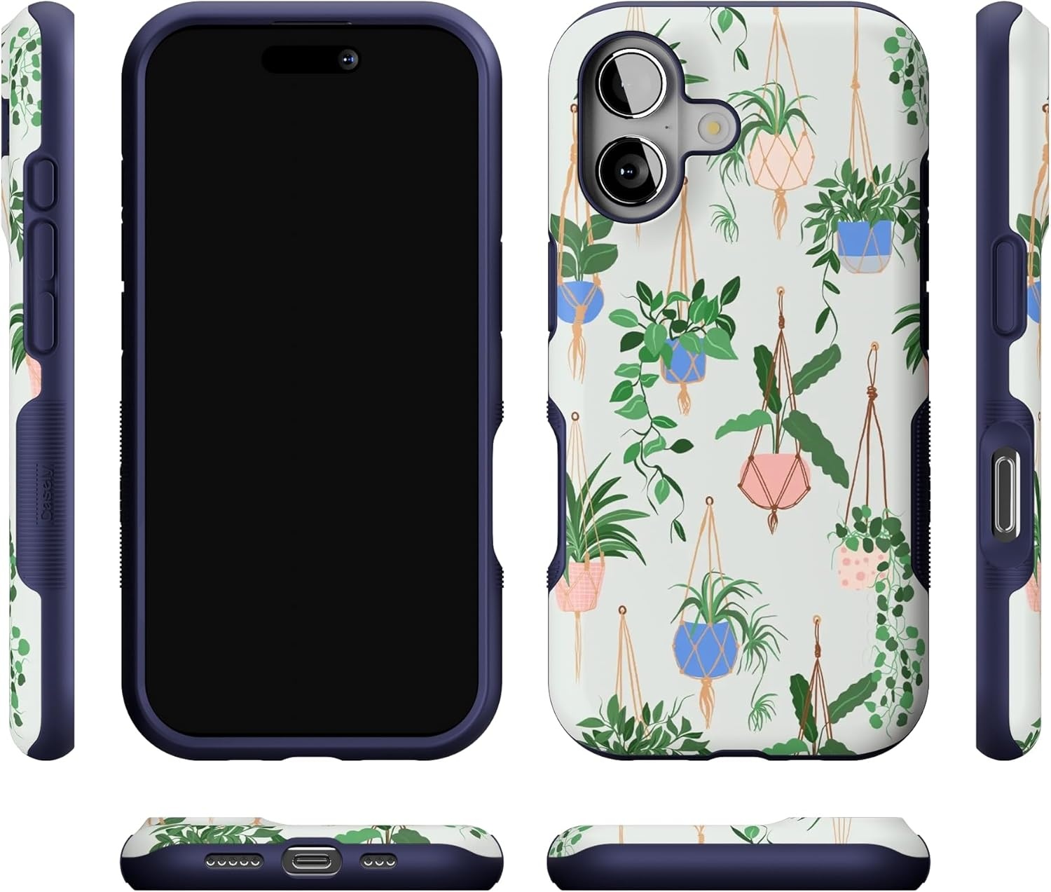 image:imageCasely iPhone 17 Case Starfish Wishes Coral Pink Shimmer Bold Protective Design MagSafe Compatible DesignHanging Around Potted Plants Floral