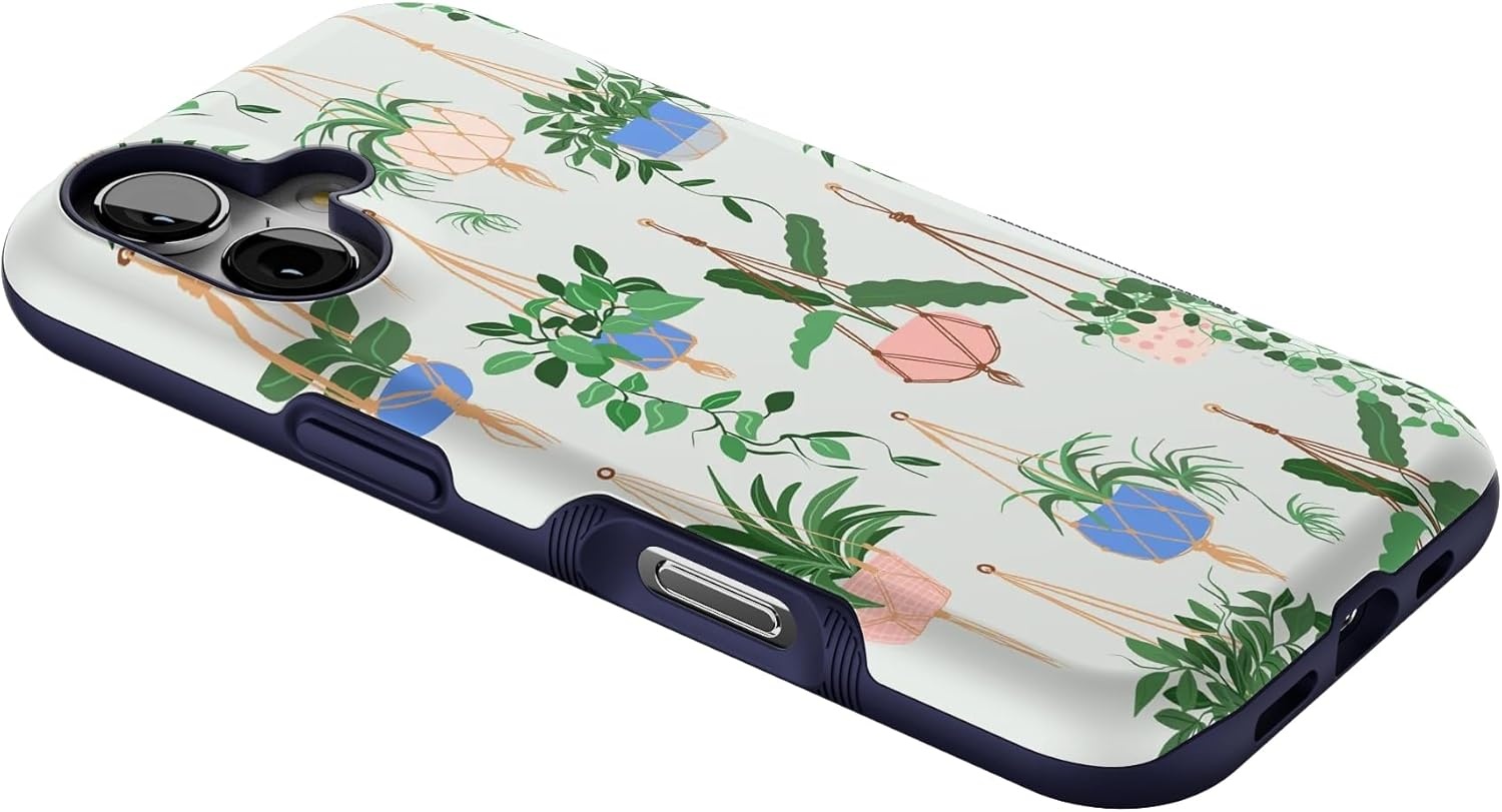 image:imageCasely iPhone 17 Case Starfish Wishes Coral Pink Shimmer Bold Protective Design MagSafe Compatible DesignHanging Around Potted Plants Floral