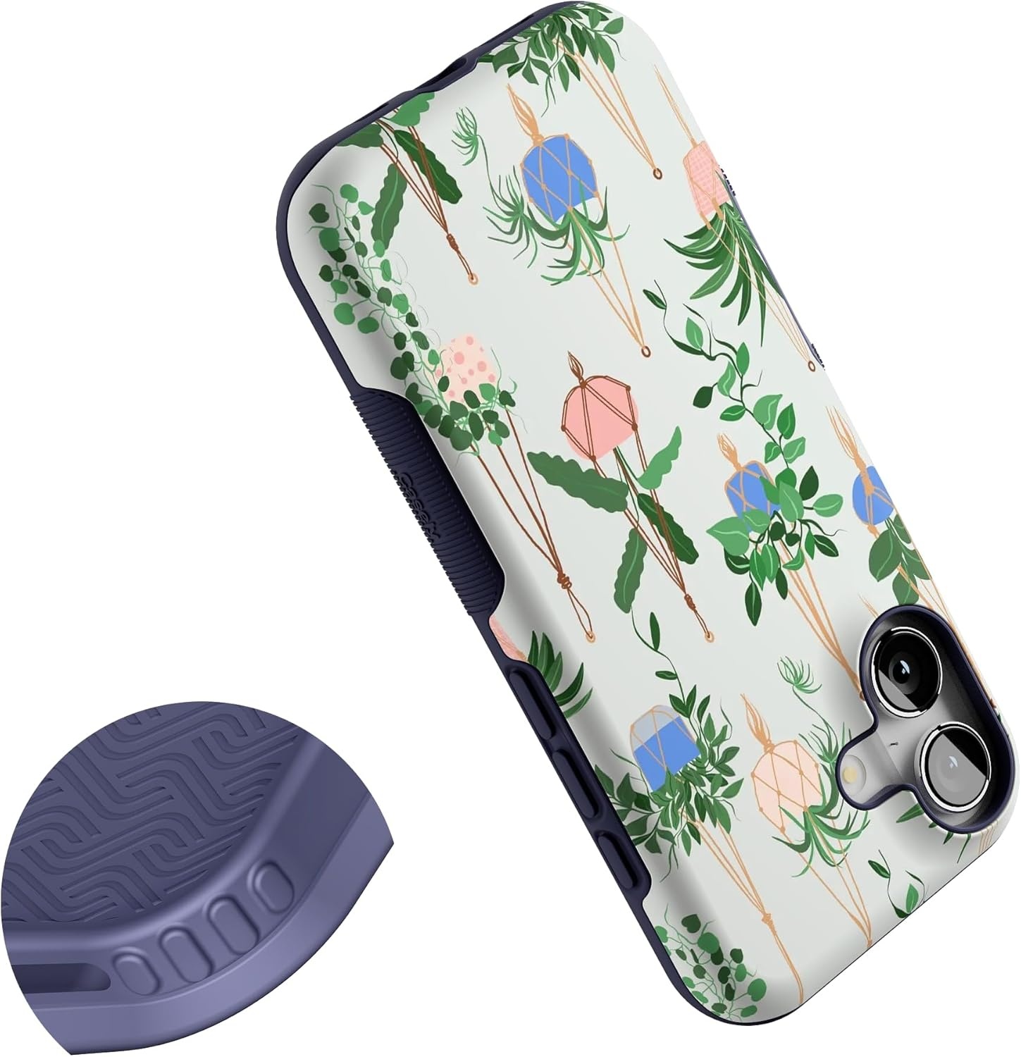 image:imageCasely iPhone 17 Case Starfish Wishes Coral Pink Shimmer Bold Protective Design MagSafe Compatible DesignHanging Around Potted Plants Floral