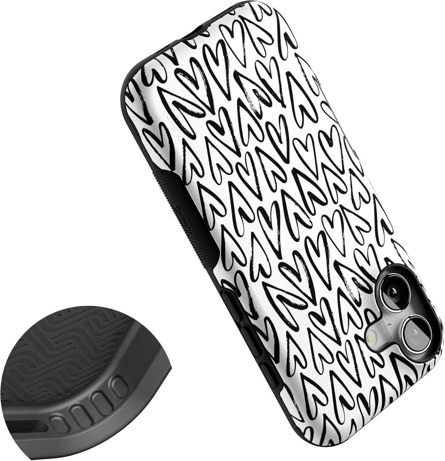 image:imageCasely iPhone 17 Case Starfish Wishes Coral Pink Shimmer Bold Protective Design MagSafe Compatible DesignHeart Throb Endless Hearts