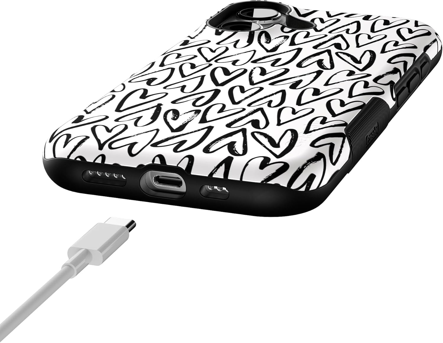 image:imageCasely iPhone 17 Case Starfish Wishes Coral Pink Shimmer Bold Protective Design MagSafe Compatible DesignHeart Throb Endless Hearts