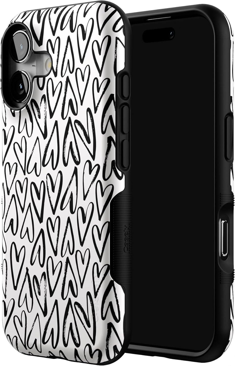 image:imageCasely iPhone 17 Case Starfish Wishes Coral Pink Shimmer Bold Protective Design MagSafe Compatible DesignHeart Throb Endless Hearts