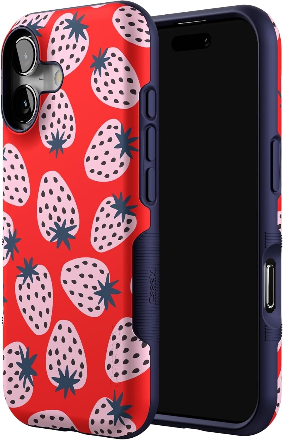 image:imageCasely iPhone 17 Case Starfish Wishes Coral Pink Shimmer Bold Protective Design MagSafe Compatible DesignId Pick You Red Strawberry