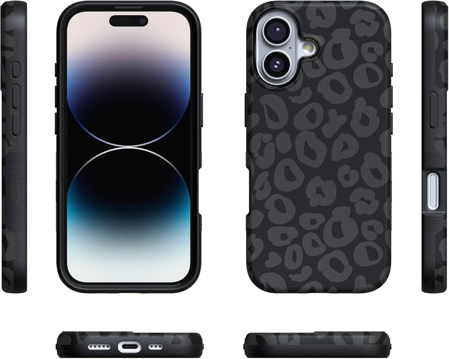 image:imageCasely iPhone 17 Case Starfish Wishes Coral Pink Shimmer Bold Protective Design MagSafe Compatible DesignInto the Wild Black Leopard