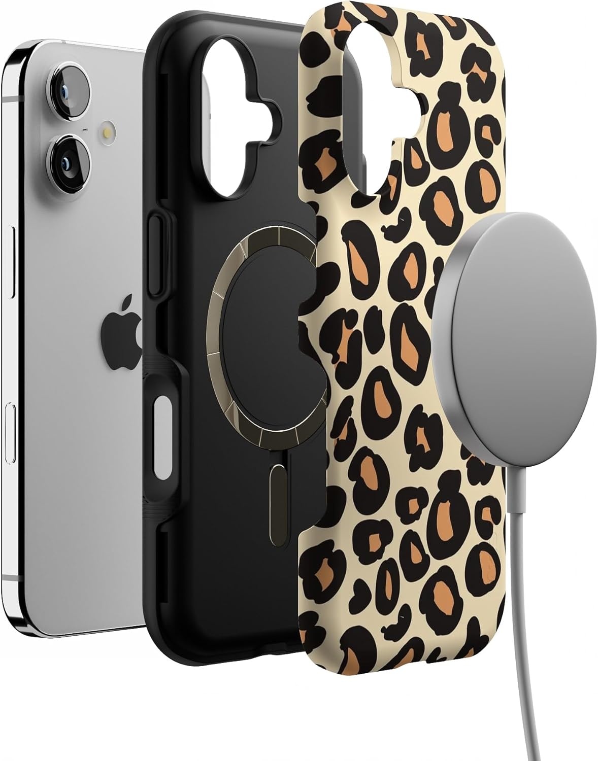 image:imageCasely iPhone 17 Case Starfish Wishes Coral Pink Shimmer Bold Protective Design MagSafe Compatible DesignInto the Wild Leopard Print