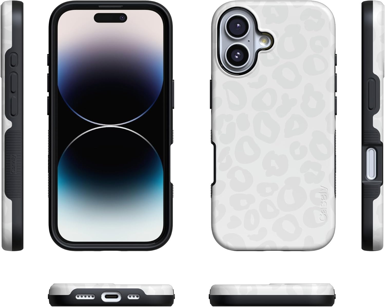 image:imageCasely iPhone 17 Case Starfish Wishes Coral Pink Shimmer Bold Protective Design MagSafe Compatible DesignInto the Wild White Snow Leopard