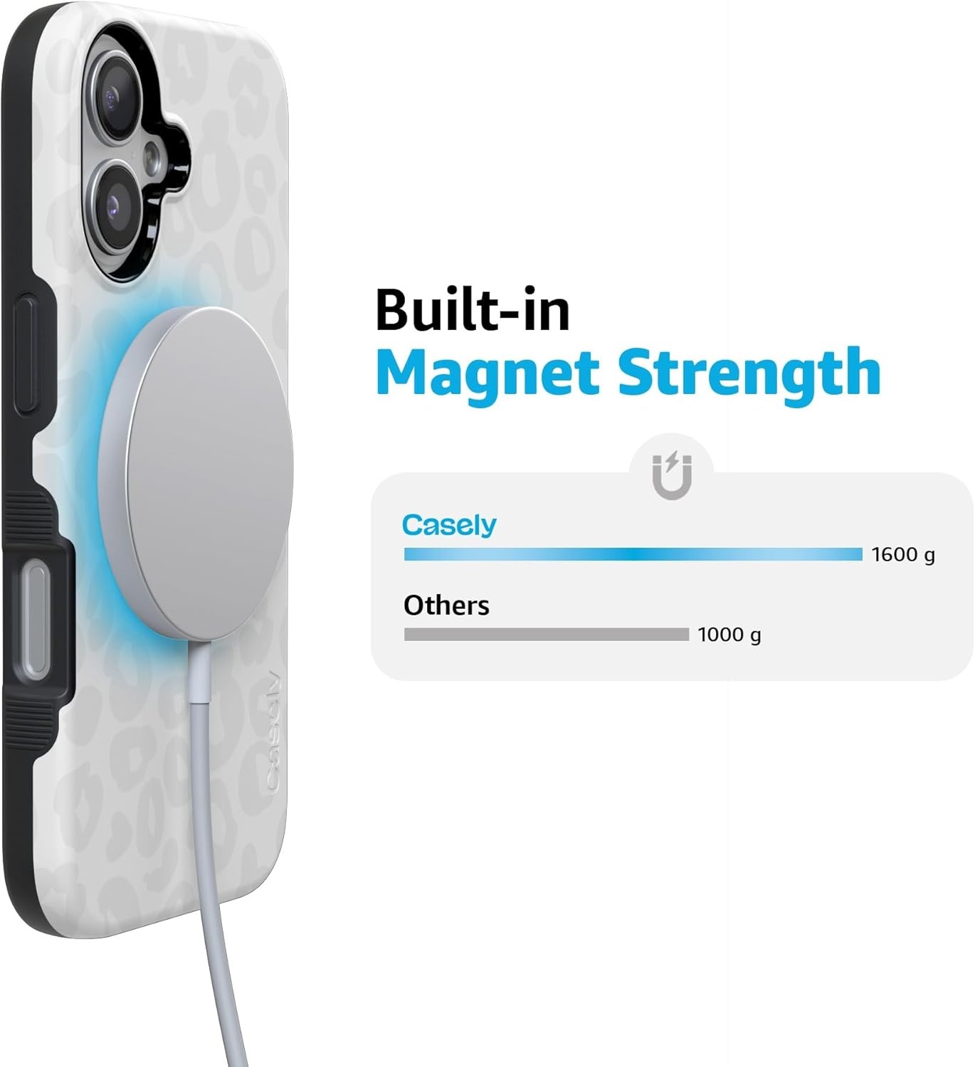 image:imageCasely iPhone 17 Case Starfish Wishes Coral Pink Shimmer Bold Protective Design MagSafe Compatible DesignInto the Wild White Snow Leopard