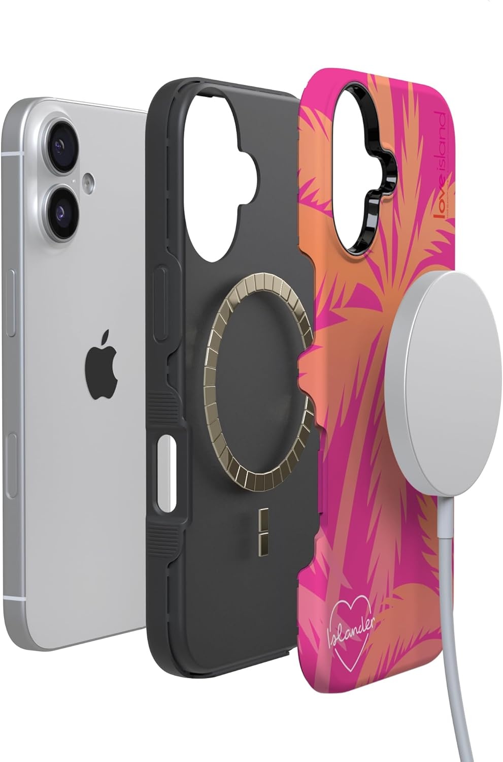 image:imageCasely iPhone 17 Case Starfish Wishes Coral Pink Shimmer Bold Protective Design MagSafe Compatible DesignIslander Love Island