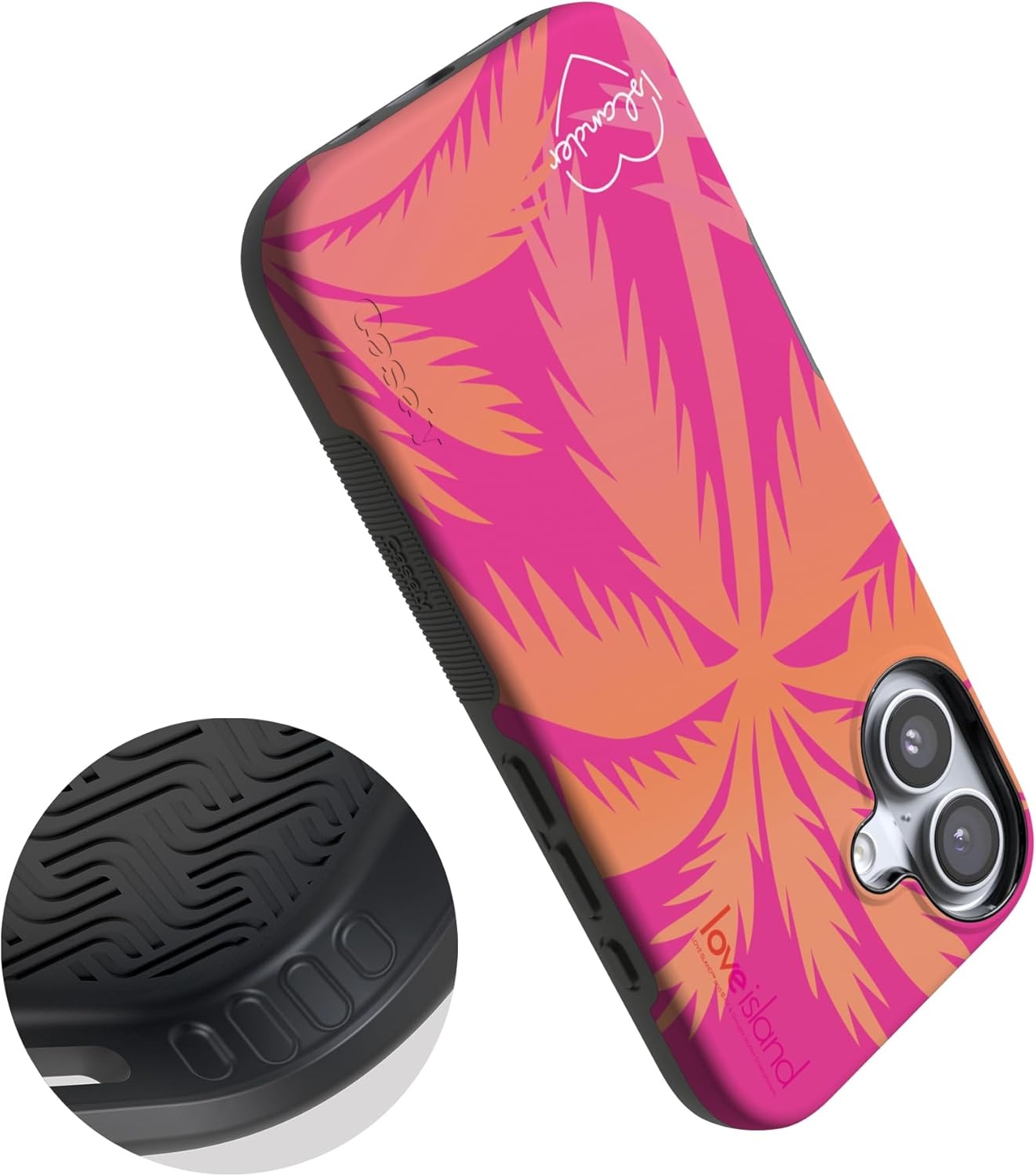 image:imageCasely iPhone 17 Case Starfish Wishes Coral Pink Shimmer Bold Protective Design MagSafe Compatible DesignIslander Love Island