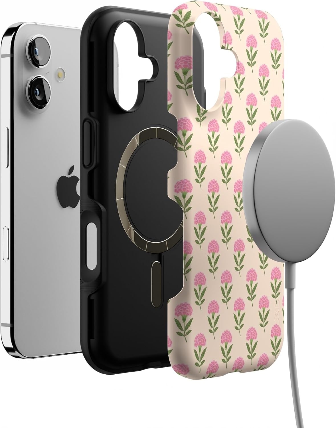 image:imageCasely iPhone 17 Case Starfish Wishes Coral Pink Shimmer Bold Protective Design MagSafe Compatible DesignJennas Flowers Fun on Weekdays