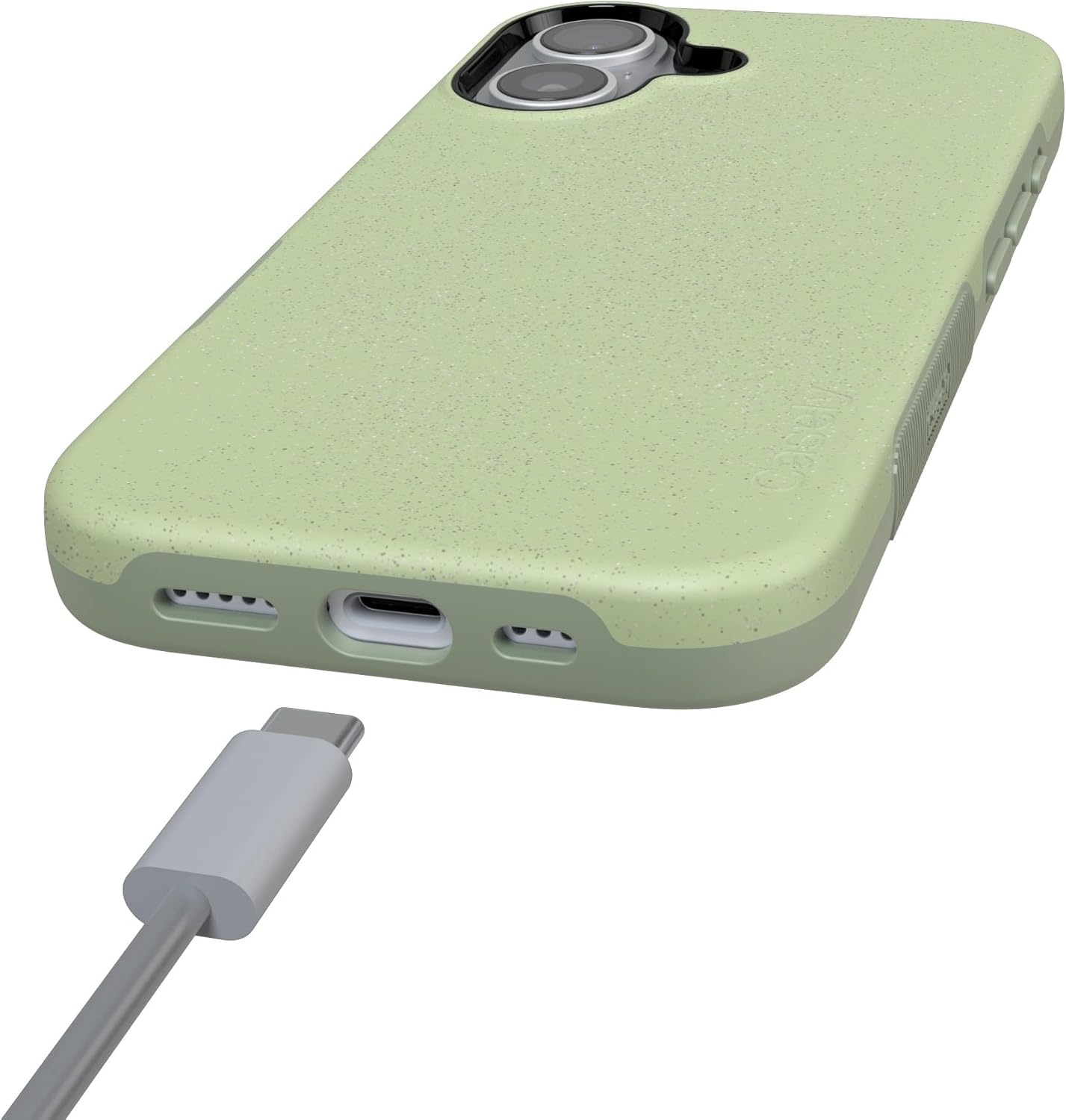 image:imageCasely iPhone 17 Case Starfish Wishes Coral Pink Shimmer Bold Protective Design MagSafe Compatible DesignKiwi Kiss Matcha Green Shimmer