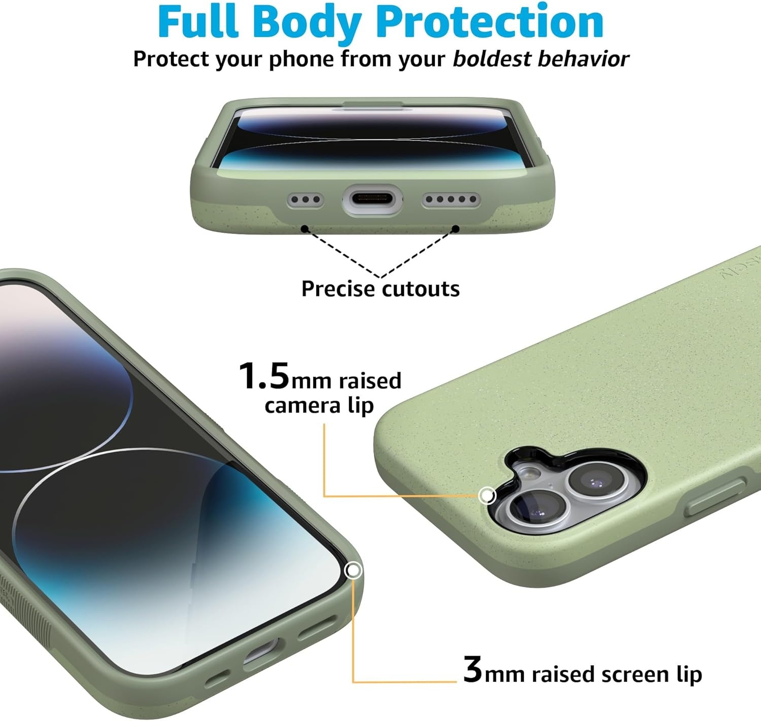 image:imageCasely iPhone 17 Case Starfish Wishes Coral Pink Shimmer Bold Protective Design MagSafe Compatible DesignKiwi Kiss Matcha Green Shimmer