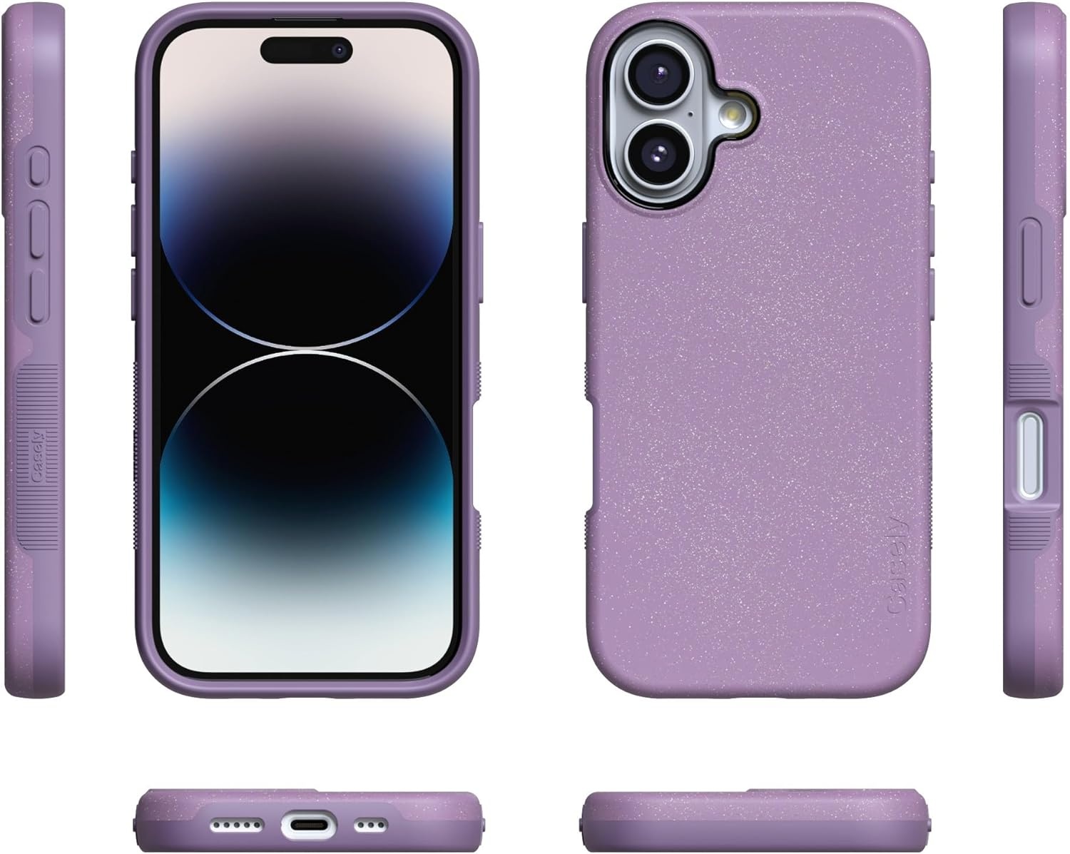 image:imageCasely iPhone 17 Case Starfish Wishes Coral Pink Shimmer Bold Protective Design MagSafe Compatible DesignLavender Waves Purple Shimmer