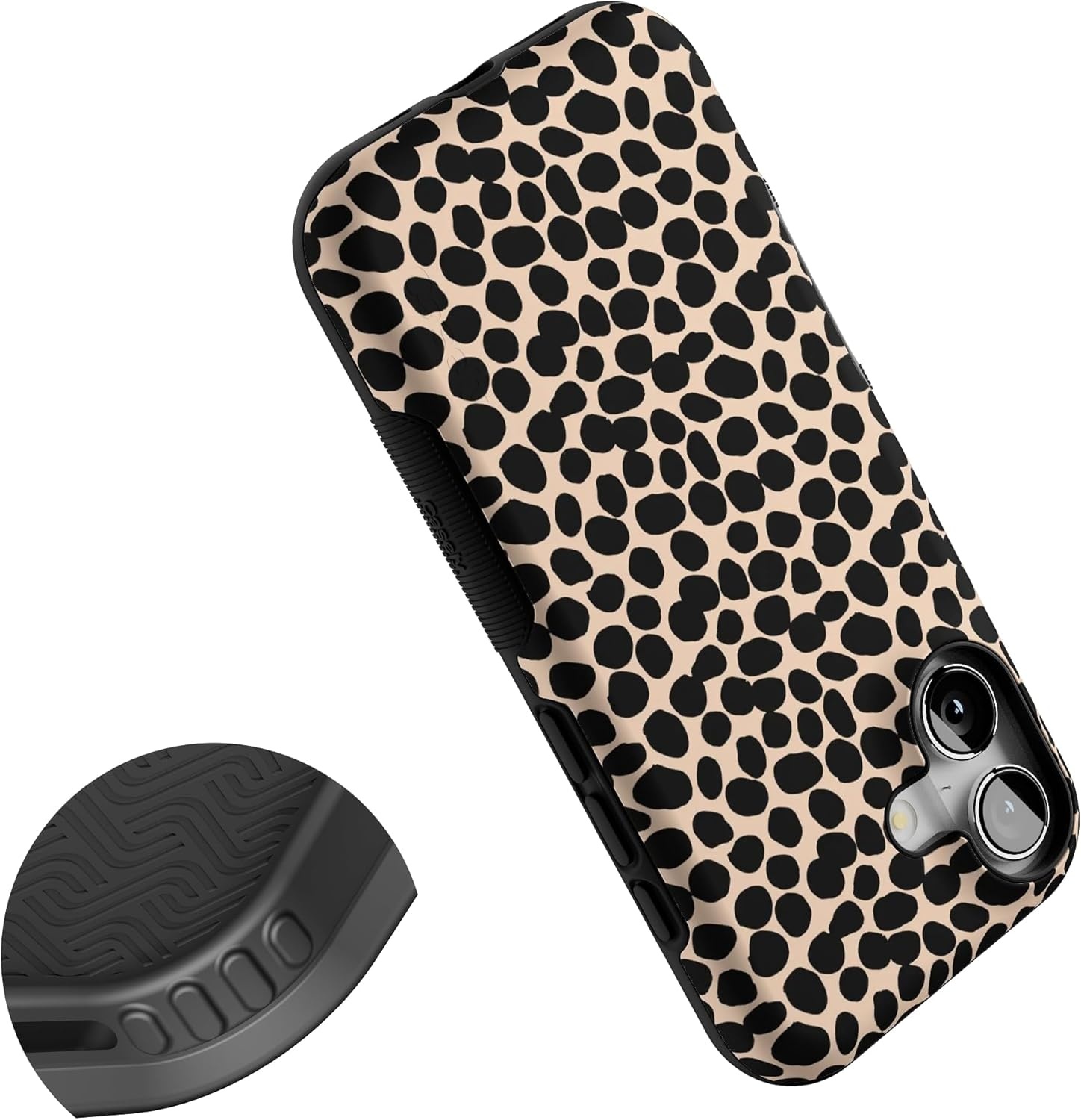 image:imageCasely iPhone 17 Case Starfish Wishes Coral Pink Shimmer Bold Protective Design MagSafe Compatible DesignLost in Spots Cheetah Print
